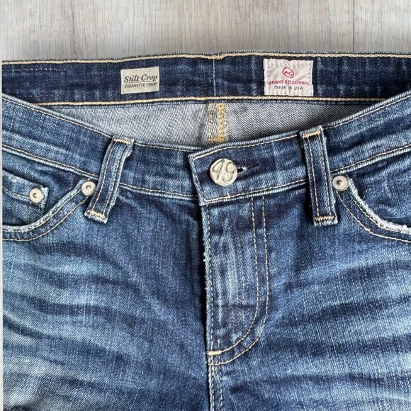 AG Adriano Goldschmied The Stilt Crop Cigarette Distressed Skinny Jeans 27 - Picture 3 of 9